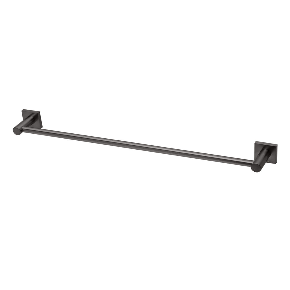 PHOENIX RADII SINGLE NON-HEATED TOWEL RAIL SQUARE PLATE BRUSHED CARBON 600MM AND 800MM