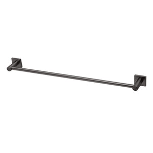 PHOENIX RADII SINGLE NON-HEATED TOWEL RAIL SQUARE PLATE BRUSHED CARBON 600MM AND 800MM