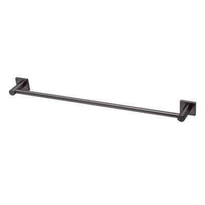 PHOENIX RADII SINGLE NON-HEATED TOWEL RAIL SQUARE PLATE BRUSHED CARBON 600MM AND 800MM