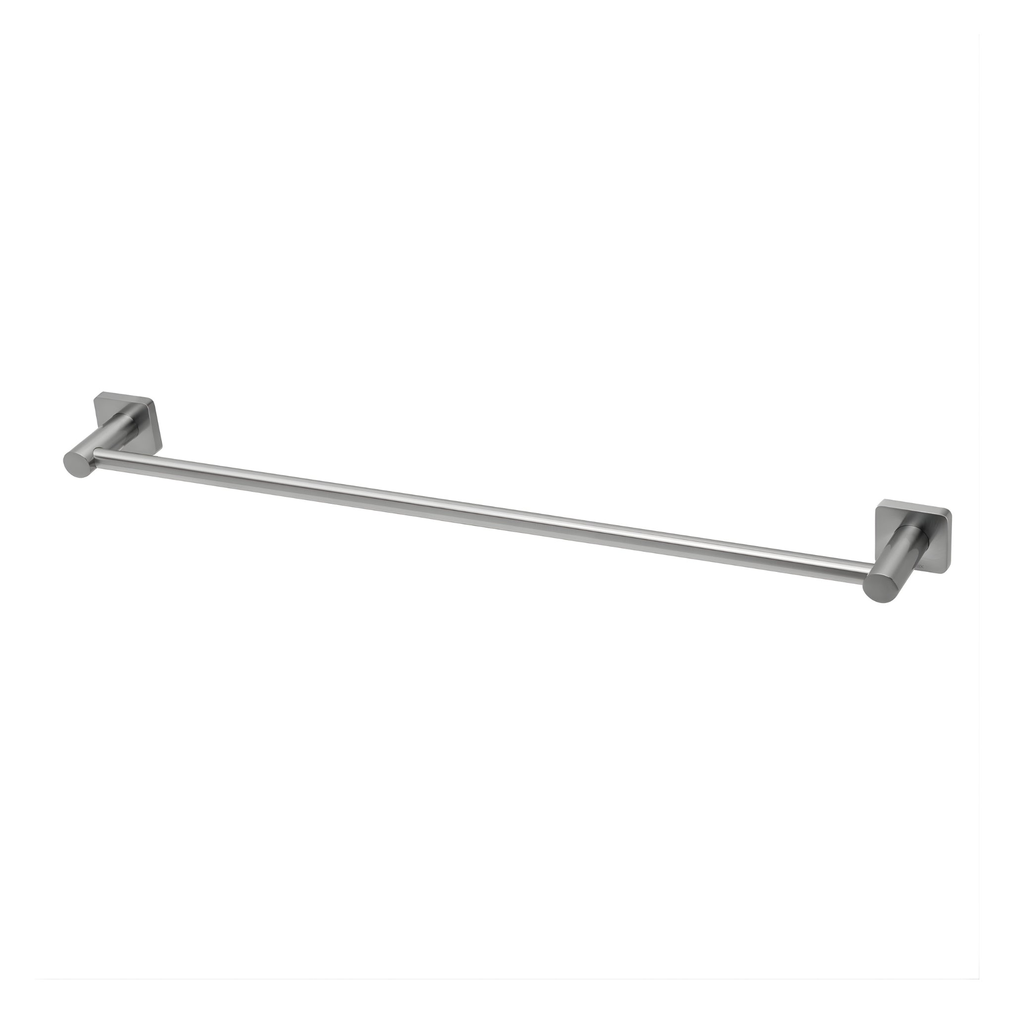 PHOENIX RADII SQUARE PLATE SINGLE TOWEL RAIL 600MM STAINLESS STEEL