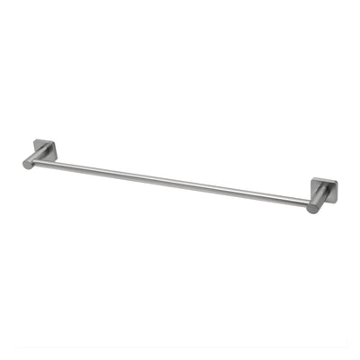 PHOENIX RADII SQUARE PLATE SINGLE TOWEL RAIL 600MM STAINLESS STEEL