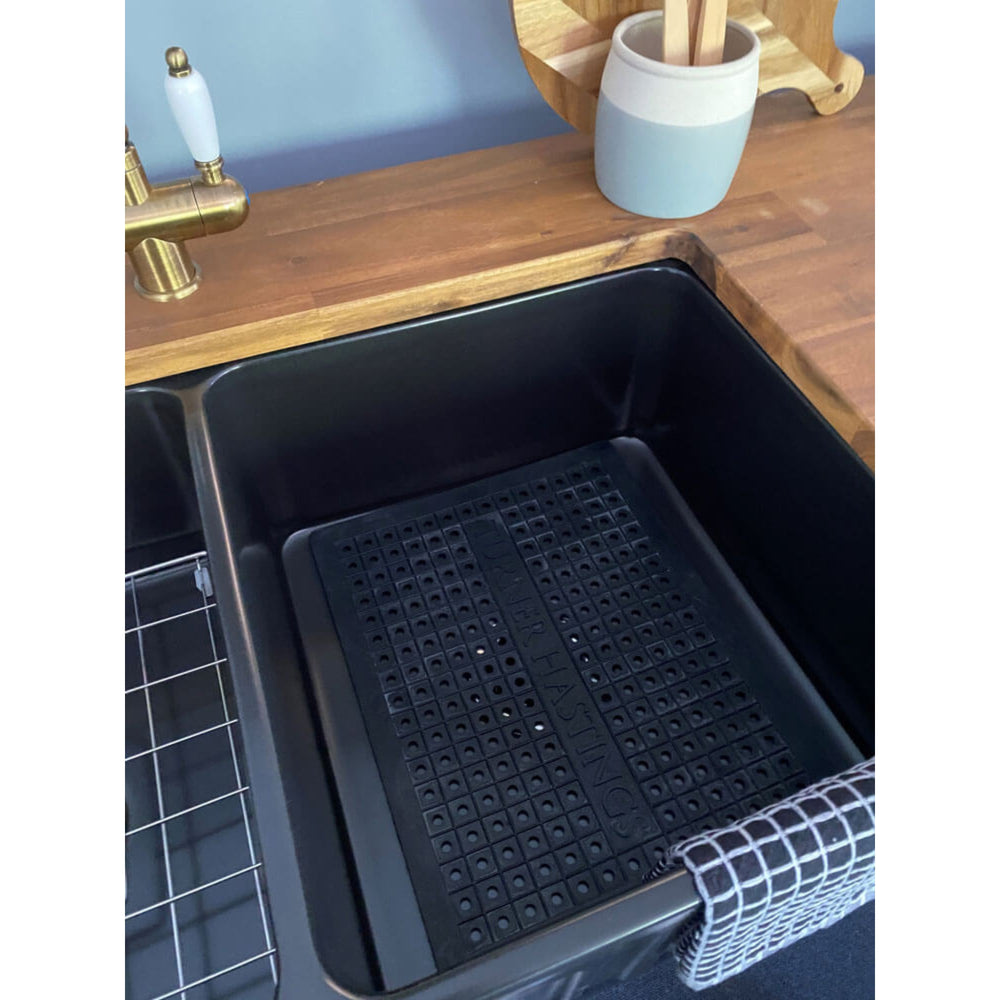 TURNER HASTINGS PROTECTIVE SILICONE SINK MAT 400MM BLACK