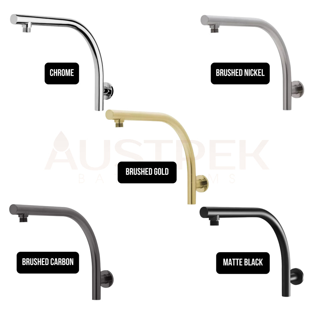 PHOENIX RUSH HIGH-RISE SHOWER ARM 400MM BRUSHED CARBON