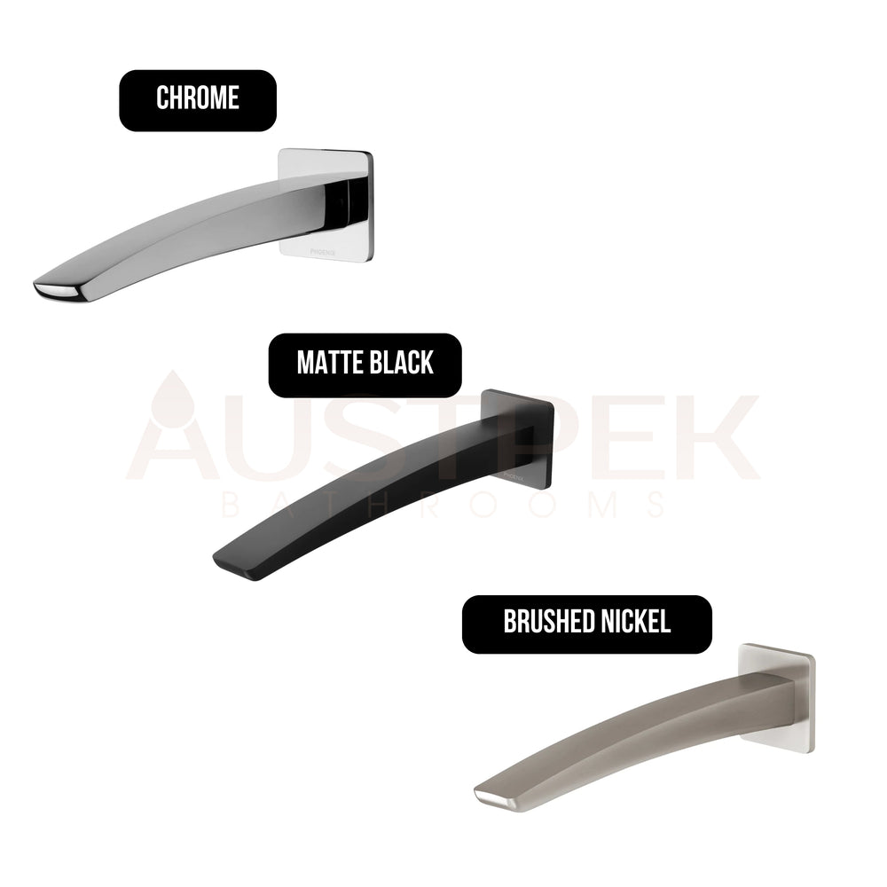 PHOENIX RUSH WALL OUTLET 230MM BRUSHED NICKEL