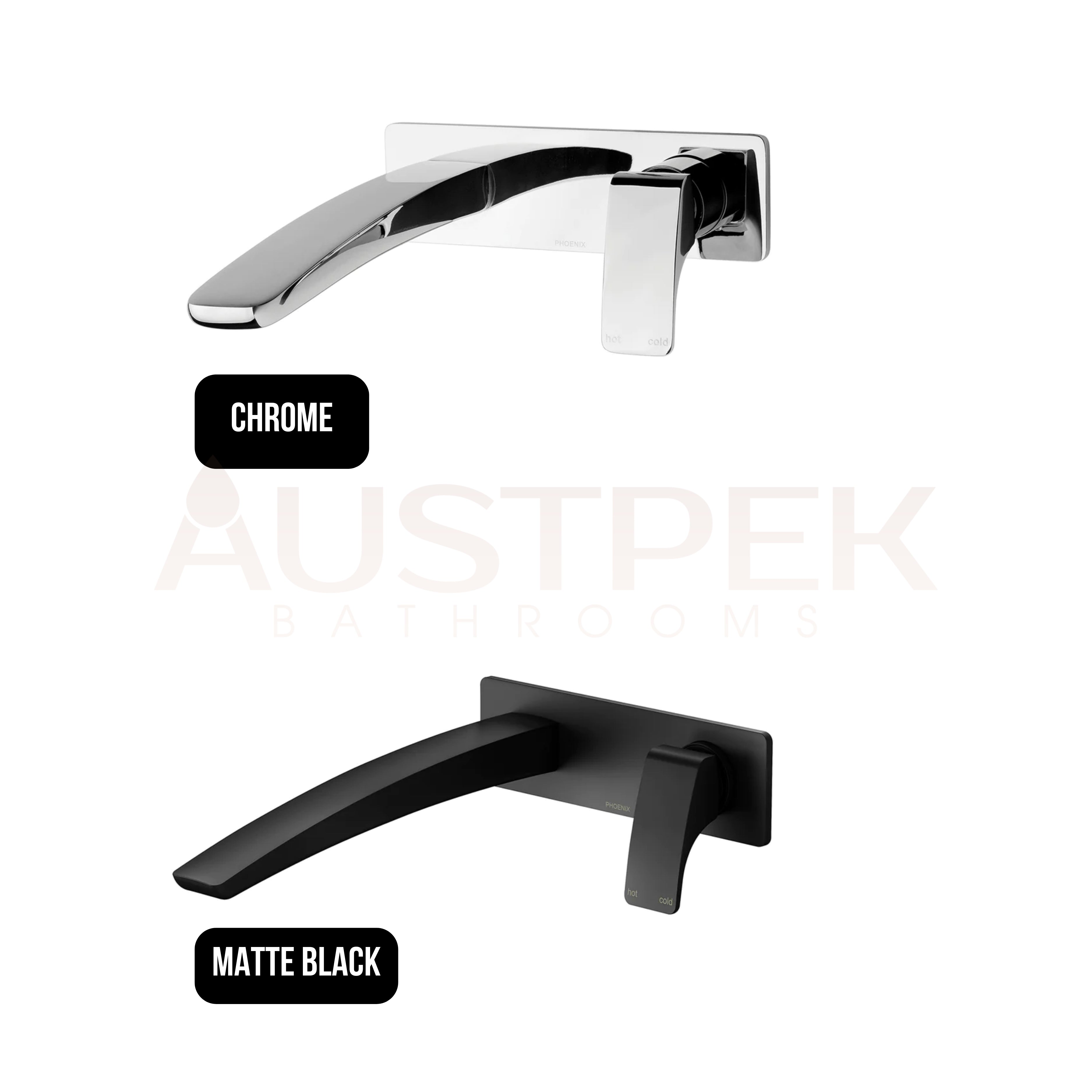 PHOENIX RUSH WALL BATH MIXER SET 230MM CHROME