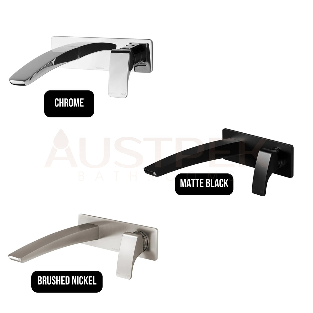PHOENIX RUSH WALL BASIN MIXER SET 180MM CHROME