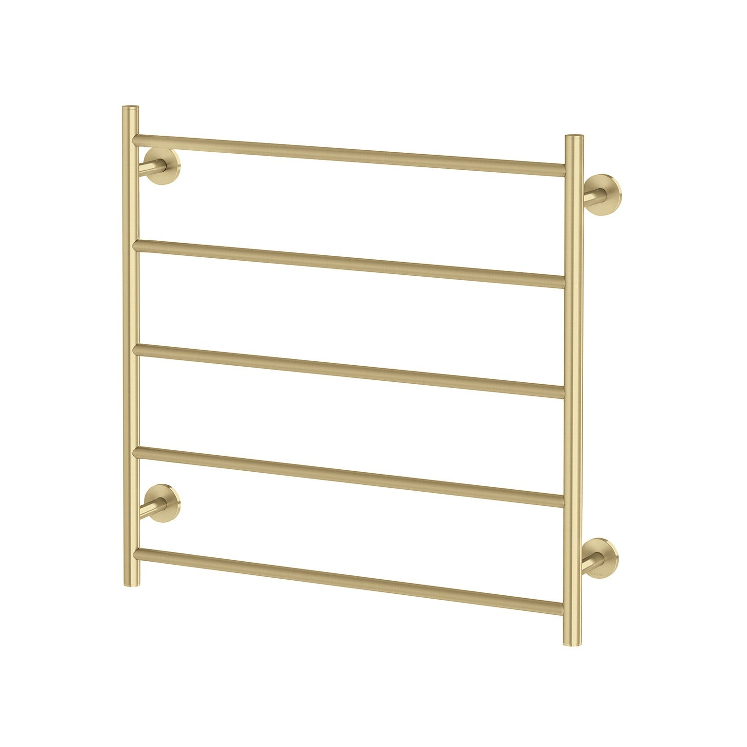 PHOENIX RADII 5-BARS ROUND HEATED TOWEL LADDER BRUSHED GOLD 750MM