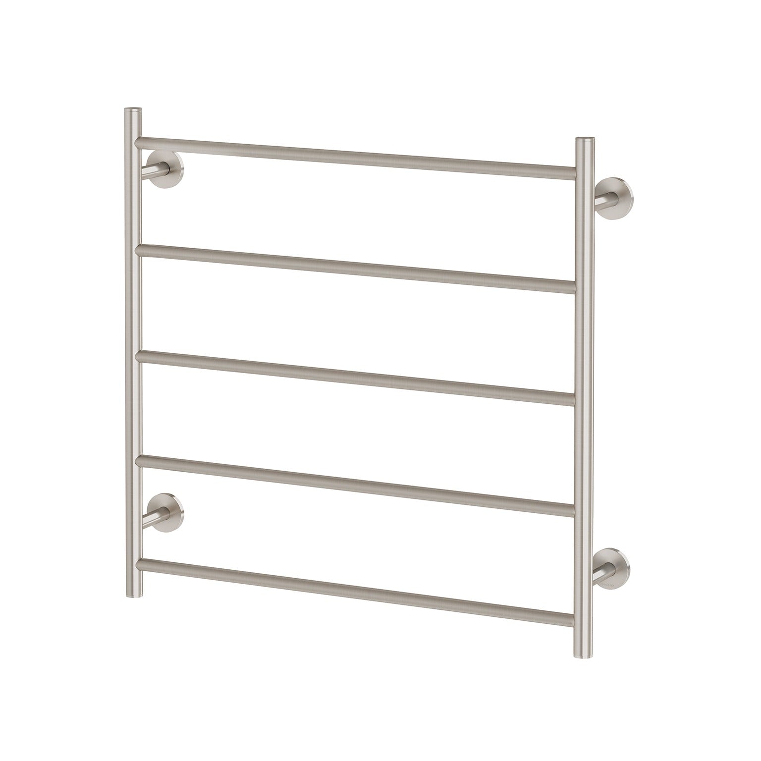 PHOENIX RADII 5-BARS ROUND HEATED TOWEL LADDER BRUSHED NICKEL 750MM