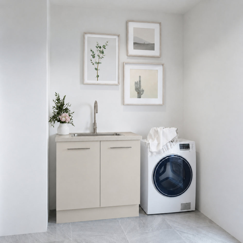 TIMBERLINE LAMINEX RAW ZINC NATURAL SINGLE BOWL LAUNDRY LAMINATE BENCHTOP