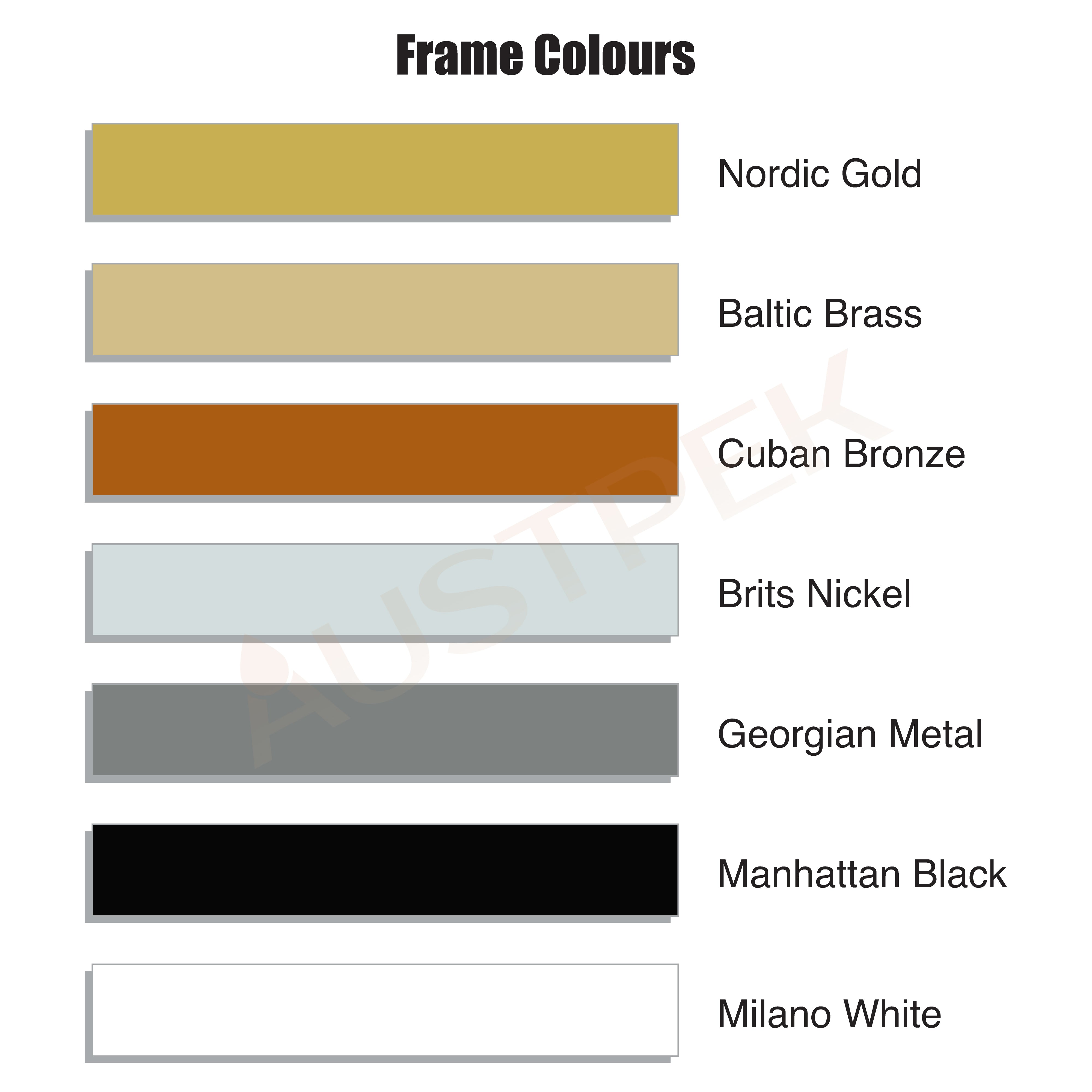 REMER MODERN ARCH FRAMED MIRROR CUSTOM COLOURS 510X910MM