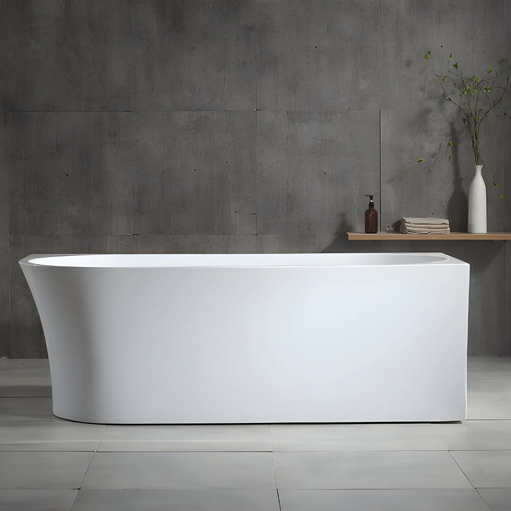 BROADWAY FS7 FREESTANDING RIGHT CORNER SPA BATHTUB GLOSS WHITE (AVAILABLE IN 1500MM AND 1700MM) WITH 10 JETS
