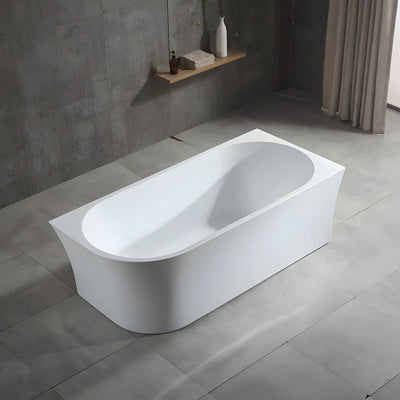 BROADWAY FS7 FREESTANDING RIGHT CORNER BATHTUB GLOSS WHITE 1500MM