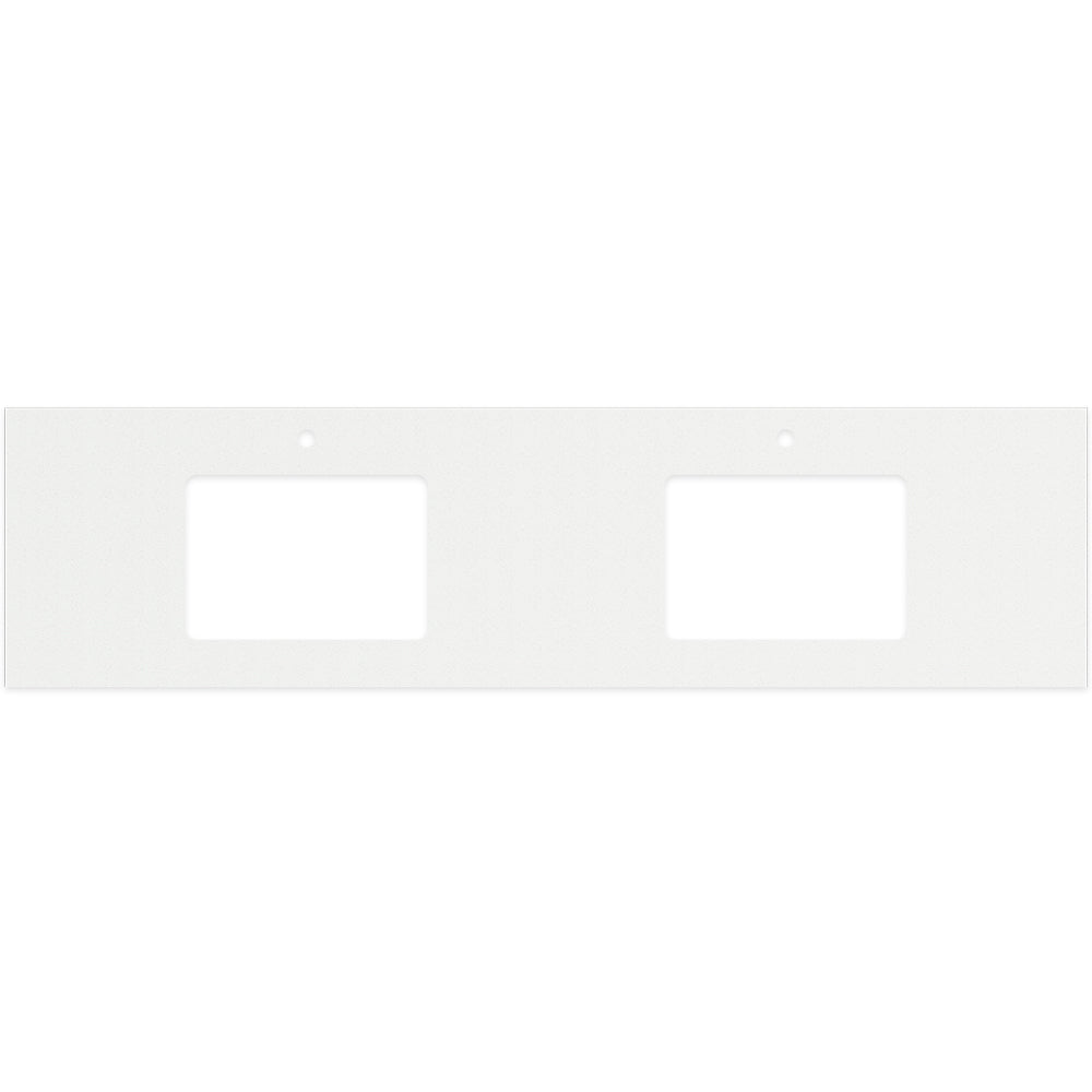 FIENZA ROMAN SAND SILICA FREE RECTANGULAR DEPTH STONE BENCHTOP WITH DOUBLE UNDERMOUNT BASIN HOLE & TAP HOLES (AVAILABLE IN 1500MM AND 1800MM)