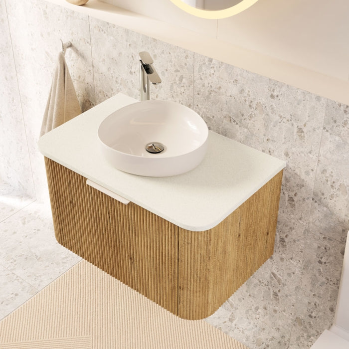 FIENZA ROMAN SAND SILICA FREE CURVED DEPTH STONE BENCHTOP (AVAILABLE IN 750MM 900MM 1200MM AND 1500MM)