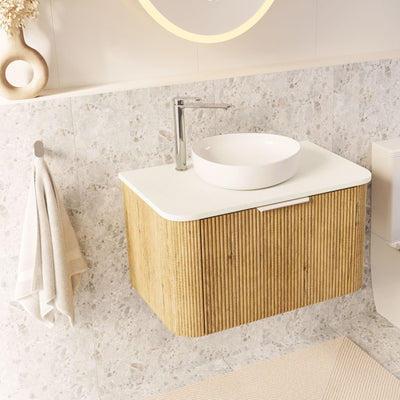 FIENZA ROMAN SAND SILICA FREE CURVED DEPTH STONE BENCHTOP (AVAILABLE IN 750MM 900MM 1200MM AND 1500MM)