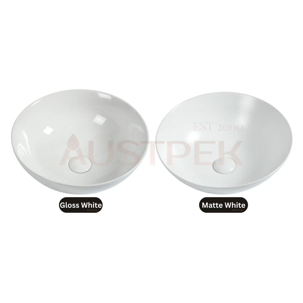 ZUMI RONDA ABOVE COUNTER BASIN GLOSS WHITE 395MM