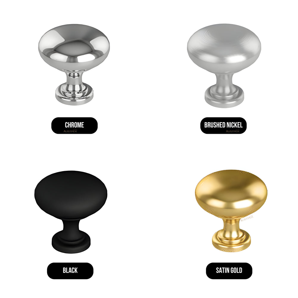 TIMBERLINE ROUND KNOB HANDLE 26MM BLACK