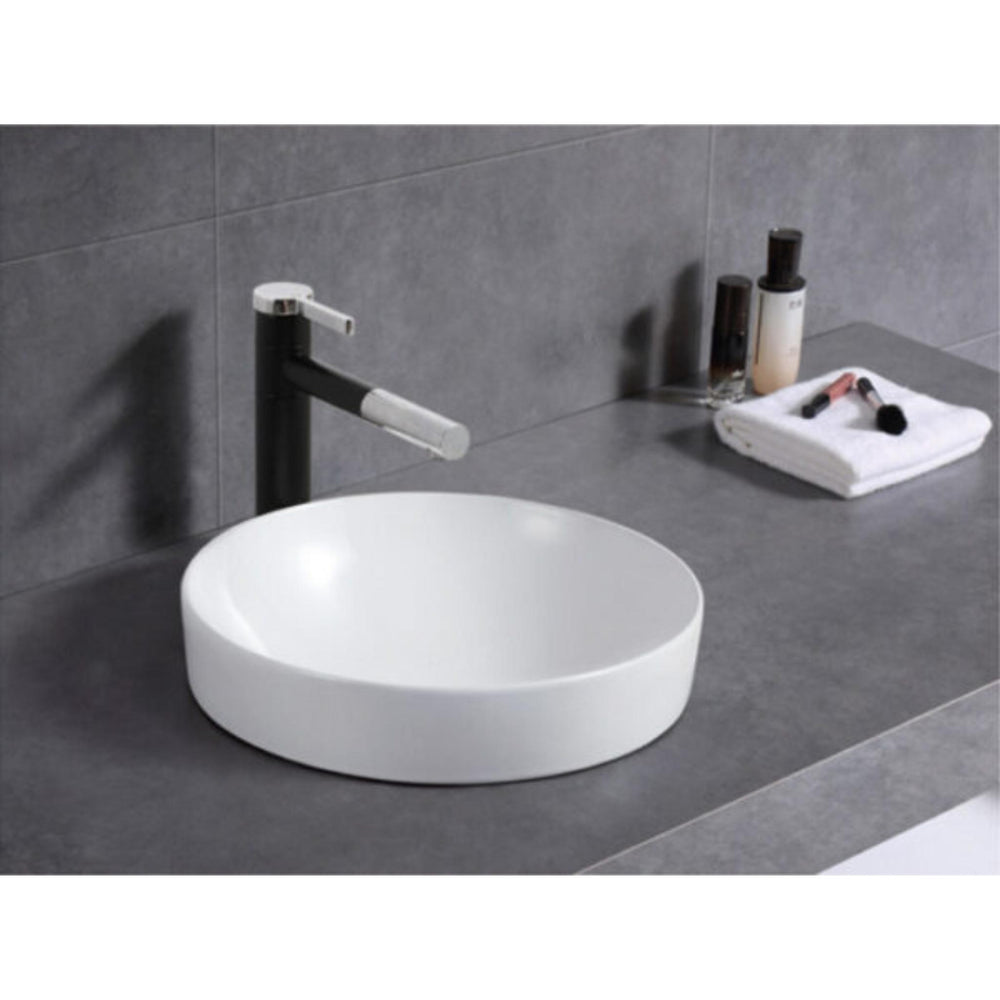 RIVA ROZA SEMI-INSET BASIN GLOSS WHITE 370MM