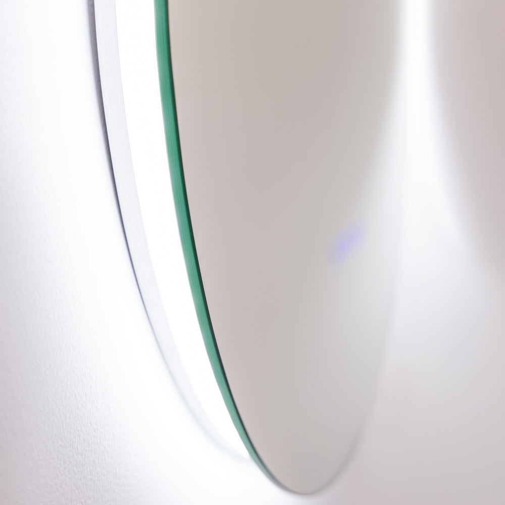 LUNARGLOW NEXUS OVAL 3 COLOUR LIGHTS FRAMELESS LED MIRROR 500X900MM