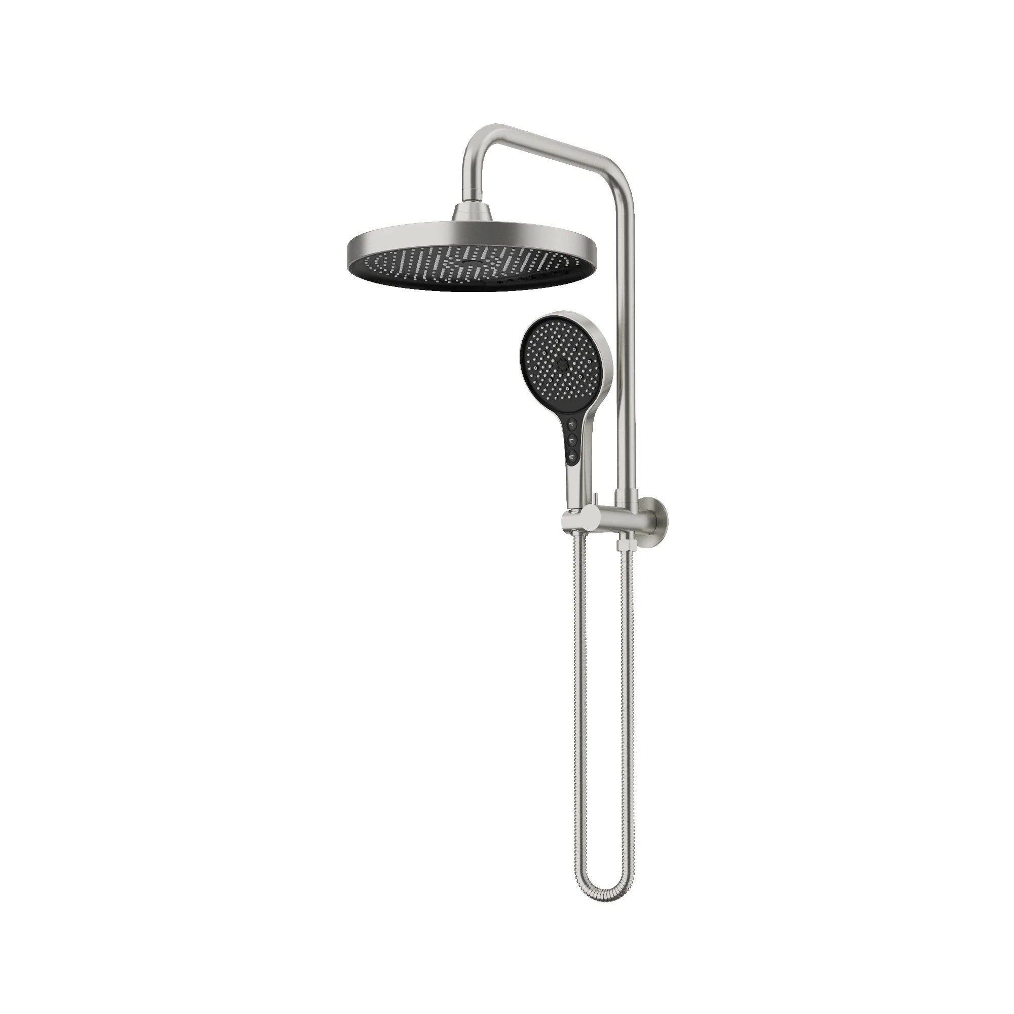 AMOZA TWIN SHOWER 3 PACKS BRUSHED STAINLESS STEEL