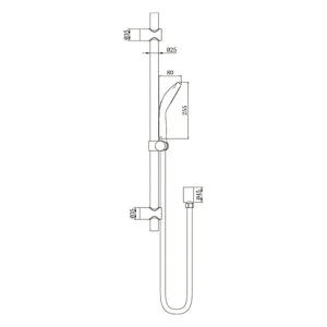 AMOZA HAND SHOWER ON RAIL 2 PACK BRUSHED COPPER