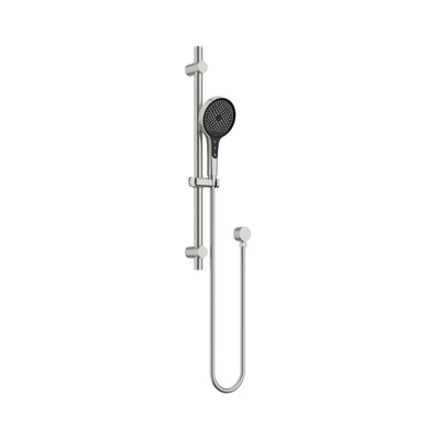 AMOZA HAND SHOWER ON RAIL 2 PACK BRUSHED STAINLESS STEEL