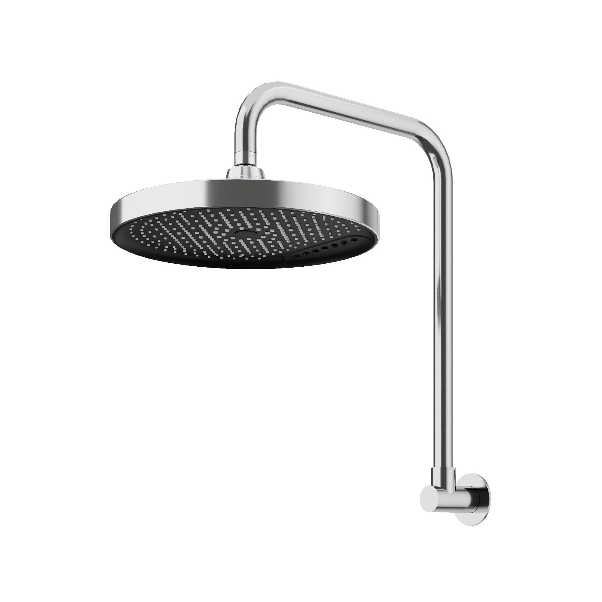 AMOZA GOOSENECK SHOWER ARM & HEAD 2 PACK 305MM CHROME