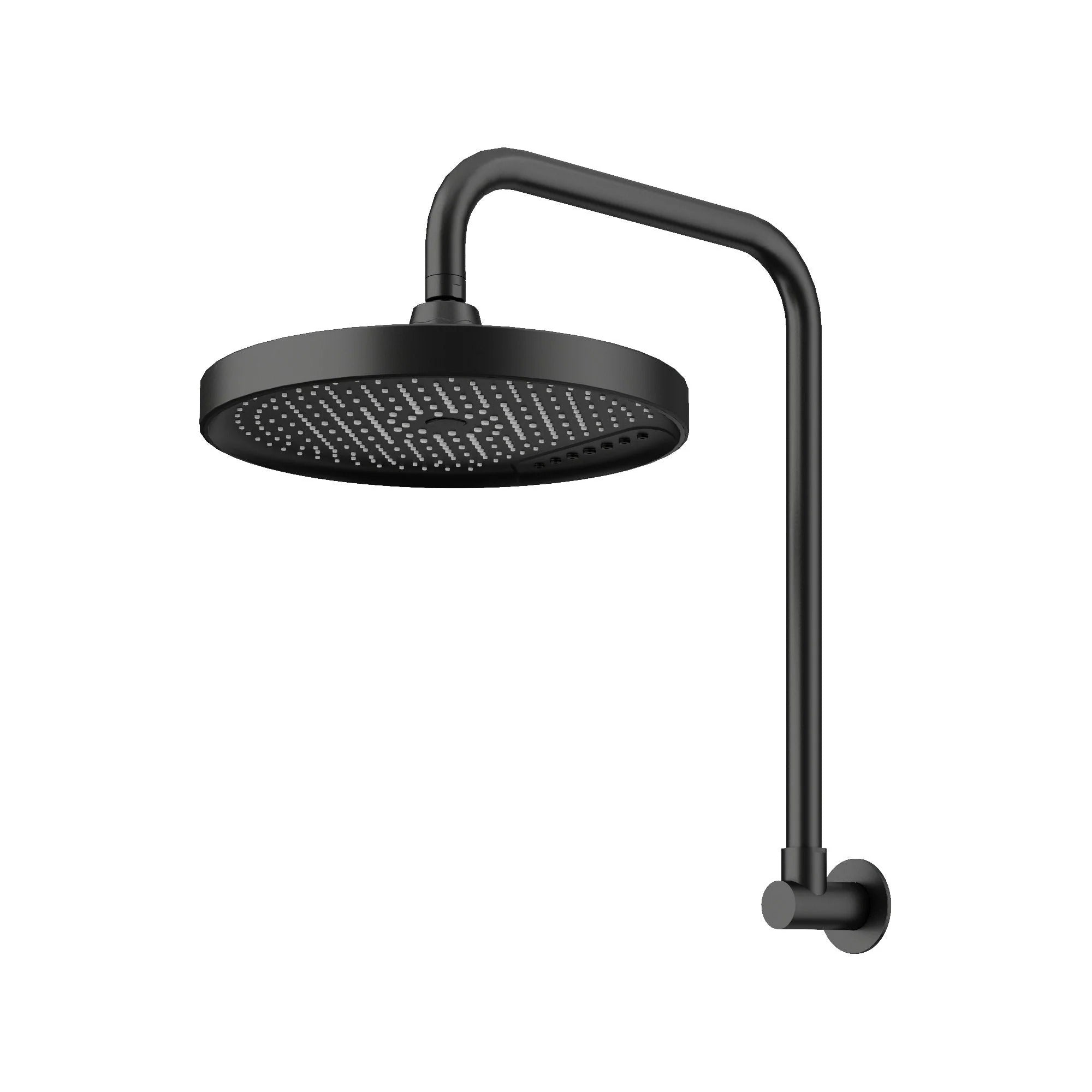 AMOZA GOOSENECK SHOWER ARM & HEAD 2 PACK 305MM MATTE BLACK