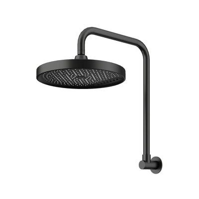 AMOZA GOOSENECK SHOWER ARM & HEAD 2 PACK 305MM MATTE BLACK