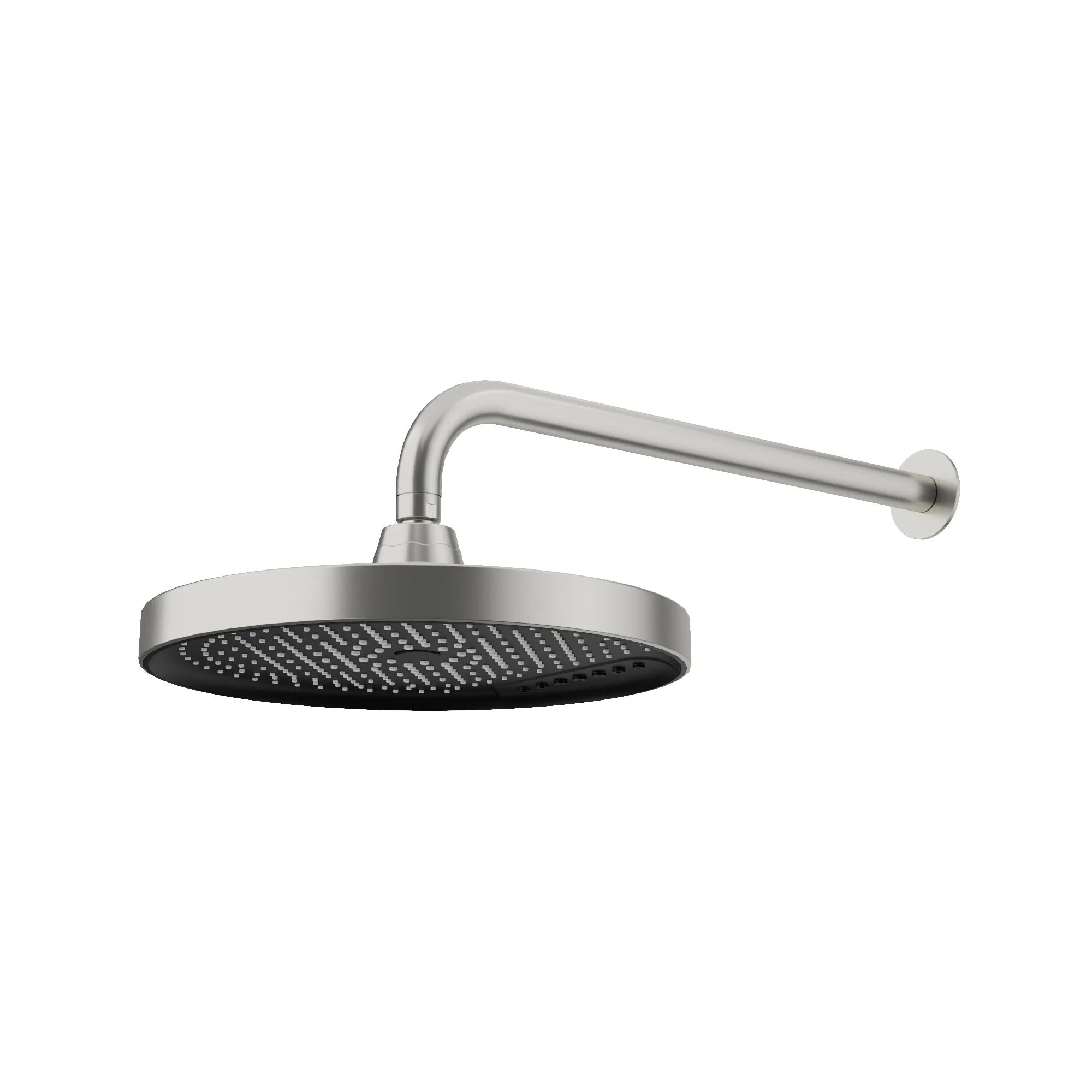 AMOZA CURVED SHOWER ARM & HEAD 2 PACKS 300MM BRUSHED STAINLESS STEEL