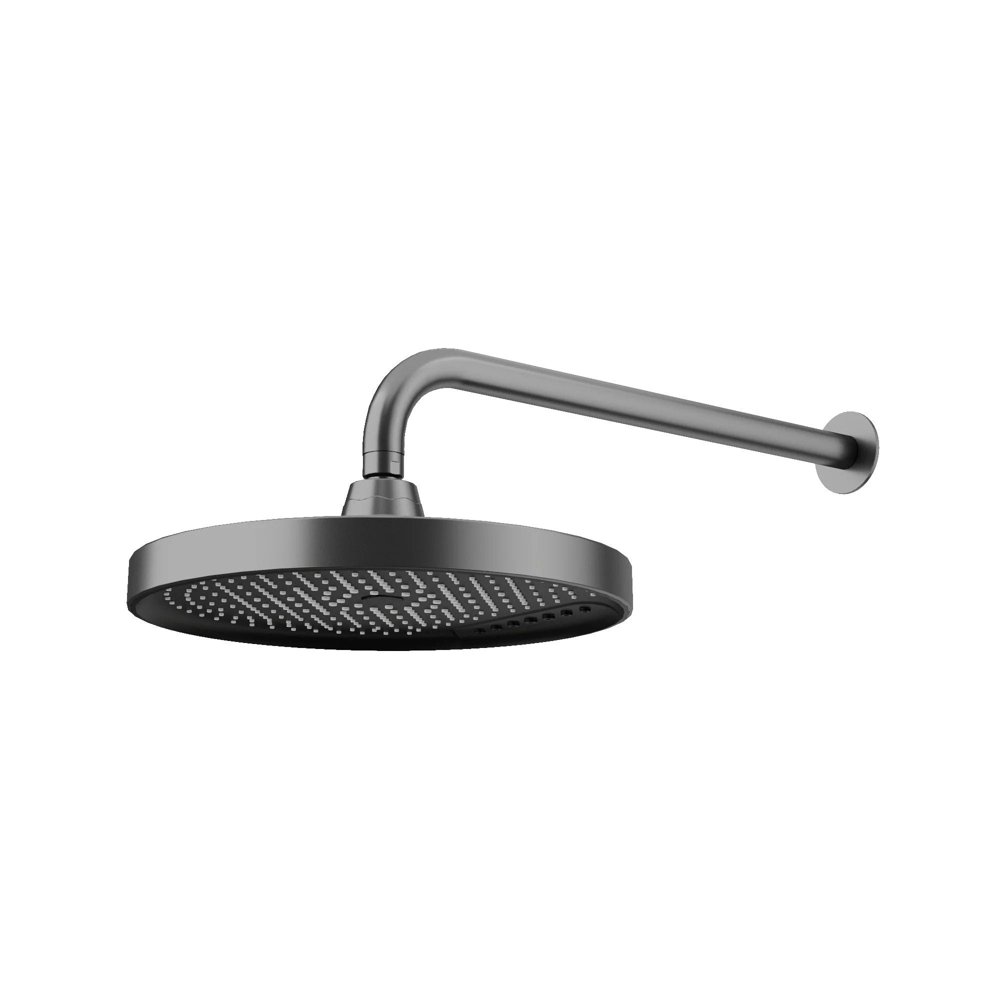 AMOZA CURVED SHOWER ARM & HEAD 2 PACKS 300MM GUN METAL