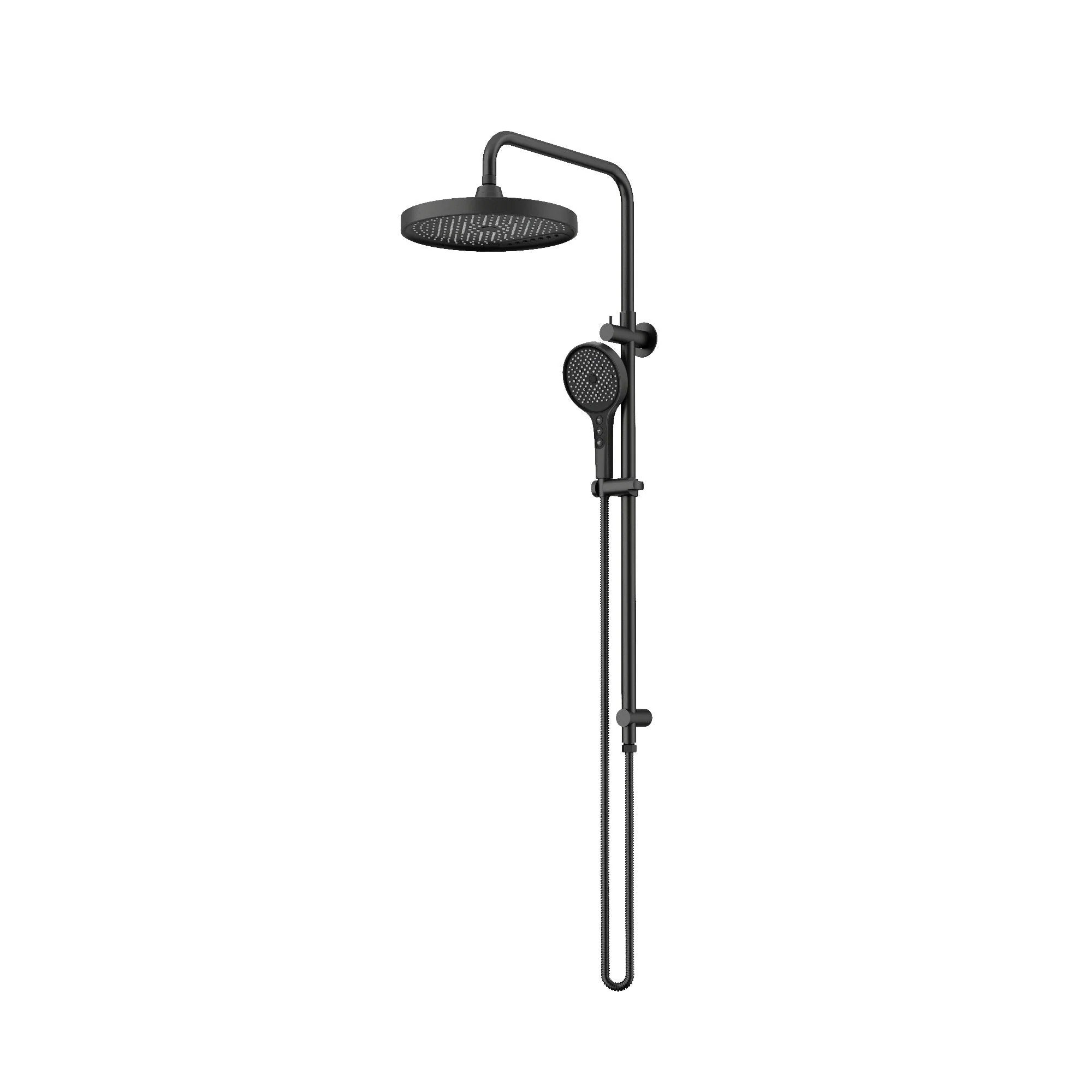 AMOZA TWIN SHOWER ON RAIL 3 PACKS MATTE BLACK