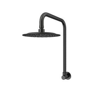AMOZA GOOSENECK SHOWER ARM & HEAD 2 PACK 200MM MATTE BLACK