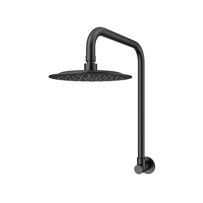 AMOZA GOOSENECK SHOWER ARM & HEAD 2 PACK 200MM MATTE BLACK