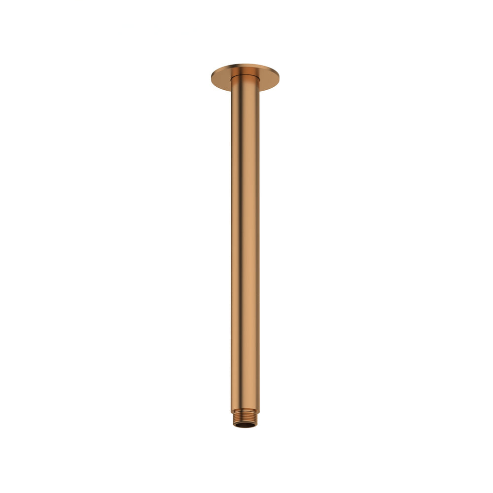 AMOZA CEILING SHOWER ARM 300MM BRUSHED COPPER
