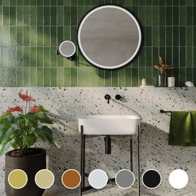 REMER SPHERE FRAMED LED MIRROR CUSTOM COLOURS 600X600MM