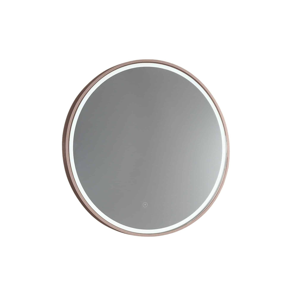 REMER SPHERE FRAMED LED MIRROR WITH PORTABLE MAGNIFIER CUSTOM COLOURS 800X800MM