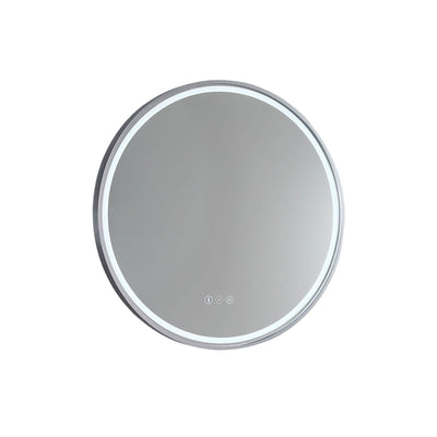 REMER SPHERE FRAMED LED MIRROR W/ DEMISTER & BLUETOOTH SPEAKERS CUSTOM COLOURS 800X800MM