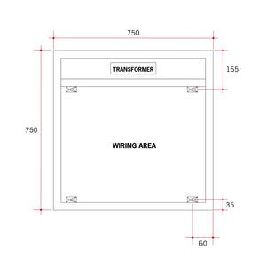 THERMOGROUP ABLAZE PREMIUM S RANGE BACK-LIT MIRROR 900MM