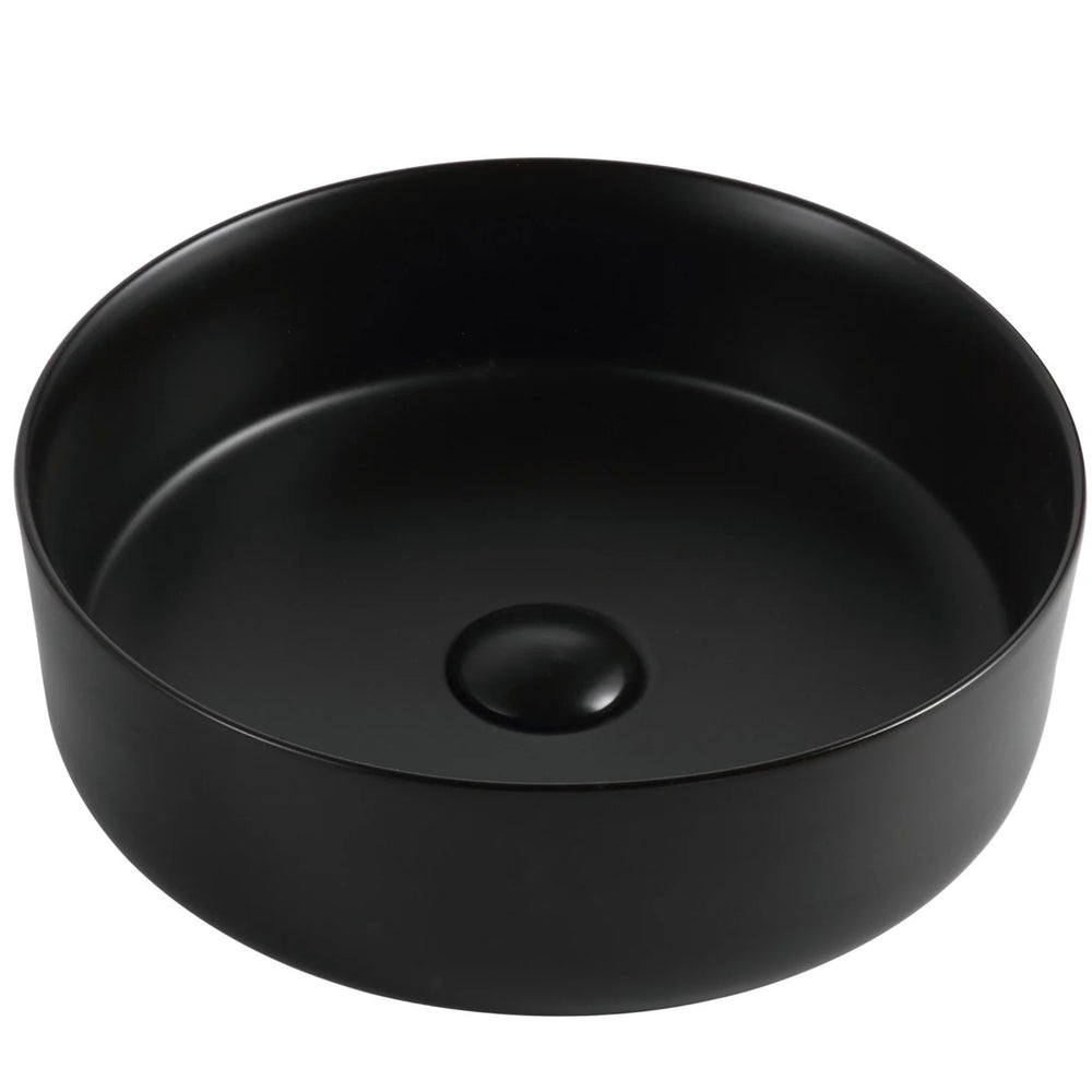 MERCIO SASSO ROUND ABOVE COUNTER MATTE BLACK 305MM