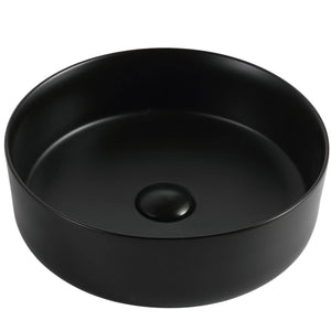 MERCIO SASSO ROUND ABOVE COUNTER MATTE BLACK 305MM
