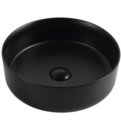 MERCIO SASSO ROUND ABOVE COUNTER MATTE BLACK 305MM
