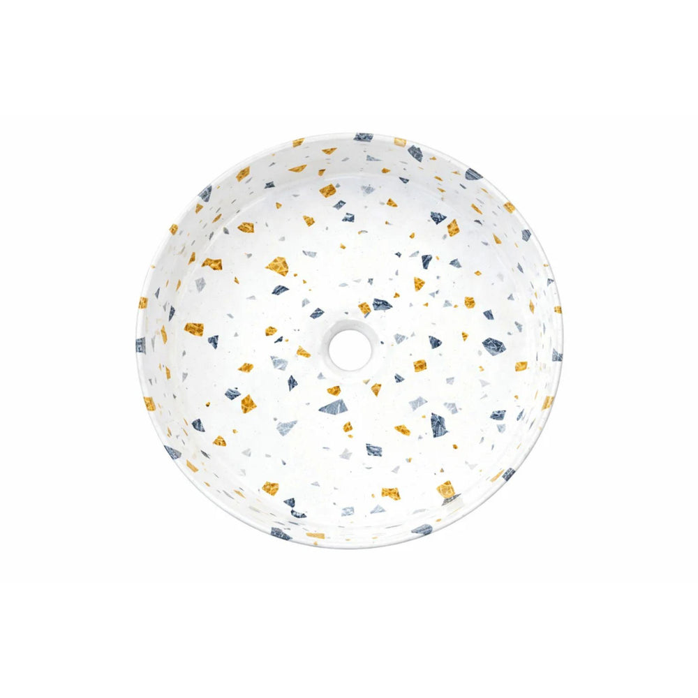 MERCIO SASSO ROUND ABOVE COUNTER BASIN GOLD TERRAZZO 360MM
