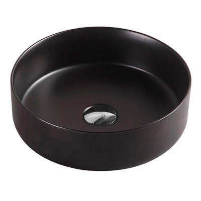 MERCIO SASSO ROUND ABOVE COUNTER BASIN MATTE BLACK 355MM