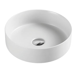 MERCIO SASSO ROUND ABOVE COUNTER BASIN MATTE WHITE 355MM