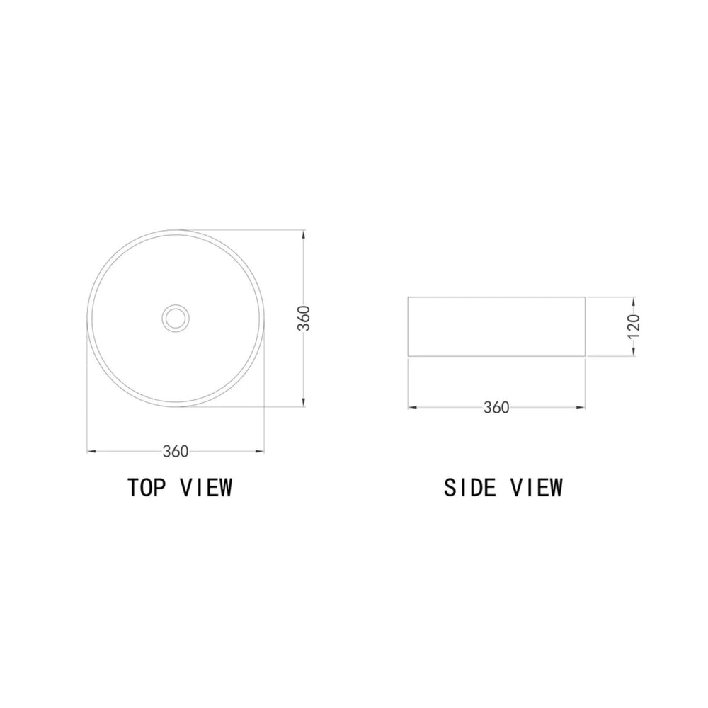 MERCIO SASSO ROUND ABOVE COUNTER BASIN WHITE TERRAZZO 360MM