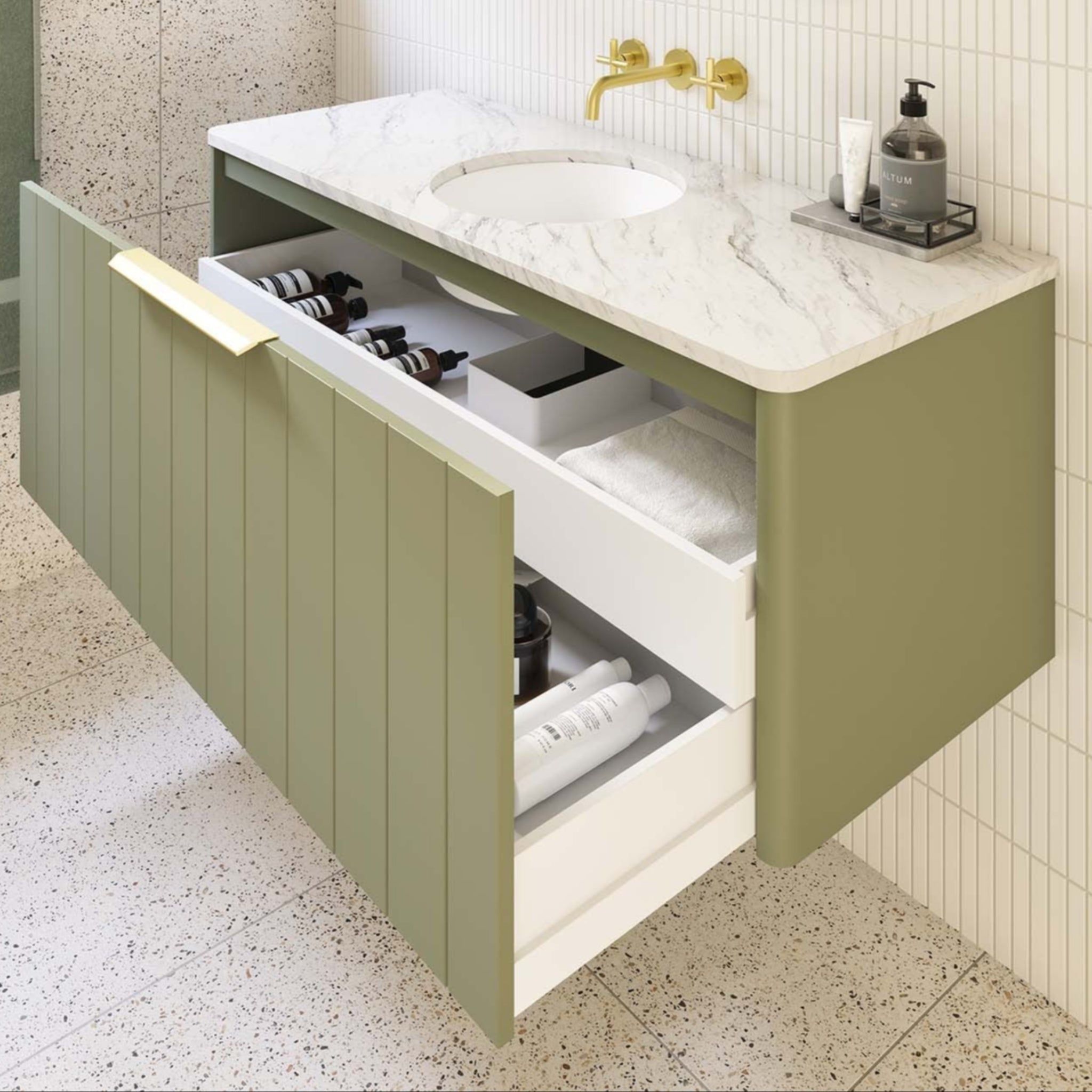 TIMBERLINE SABA CUSTOM WALL HUNG VANITY (ALL SIZING)