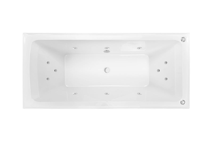 DECINA SAN DIEGO INSET SANTAI SPA BATH GLOSS WHITE 1790MM WITH 12-JETS