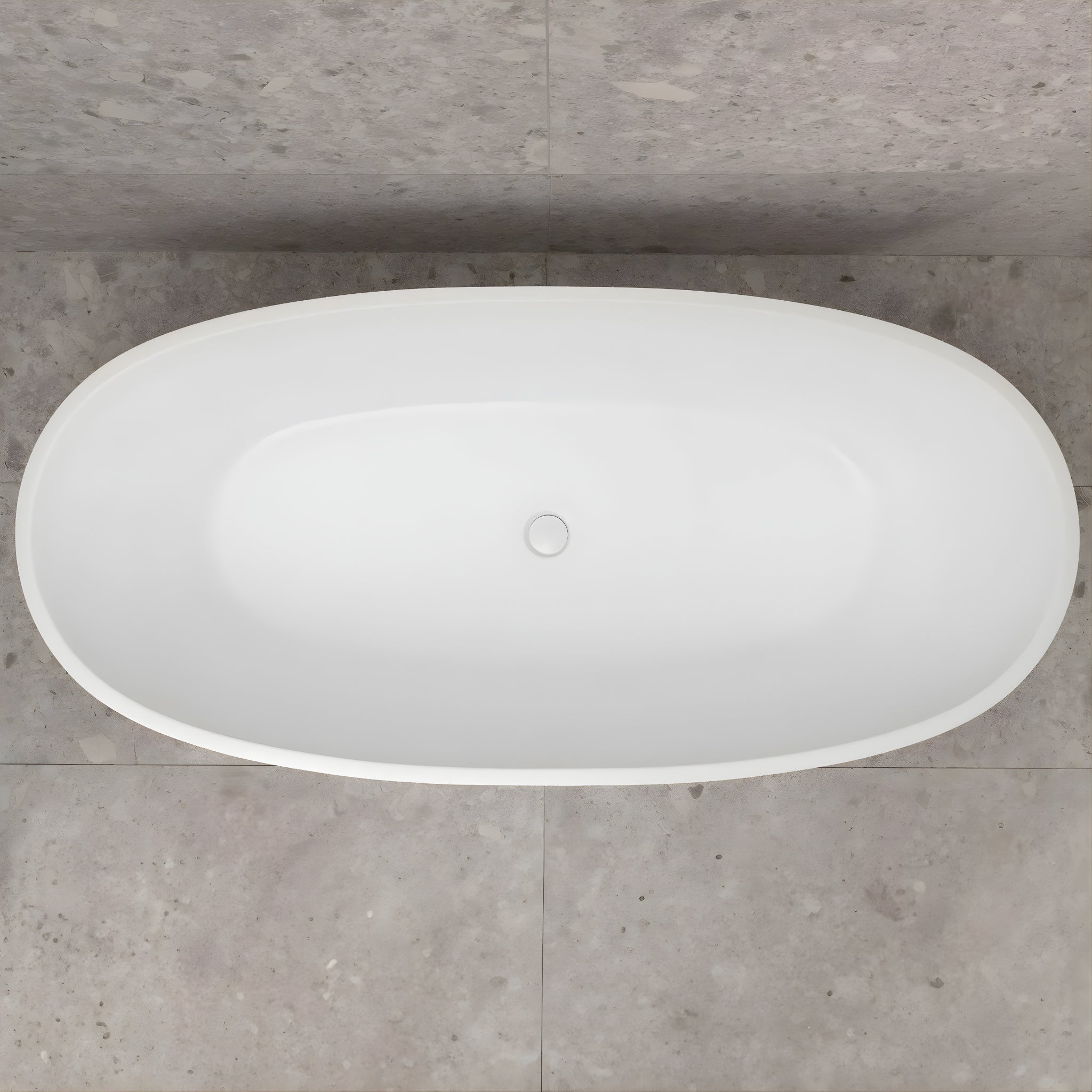 ENFLAIR BYRON EGG FREESTANDING BATH MATTE WHITE (MULTIPLE SIZES AVAILABLE)