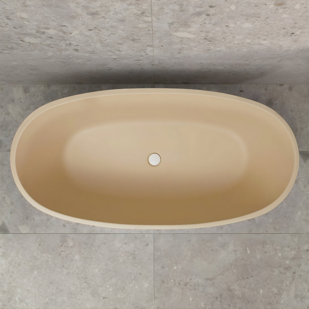 ENFLAIR BYRON EGG FREESTANDING BATH MATTE VANILLA BEIGE SPECIAL EDITION 1600MM